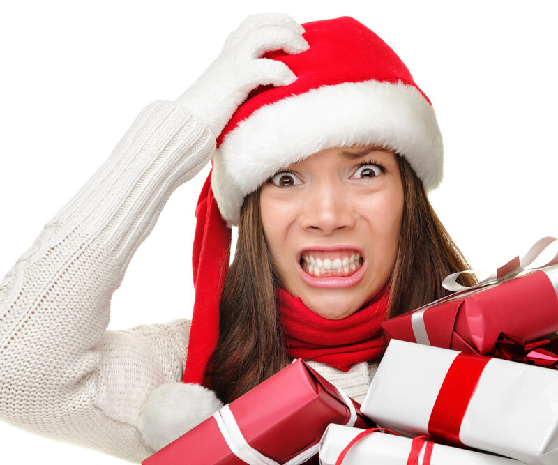 woman experiencing bruxism because of holiday stress
